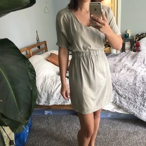 Silk paneled mini dress